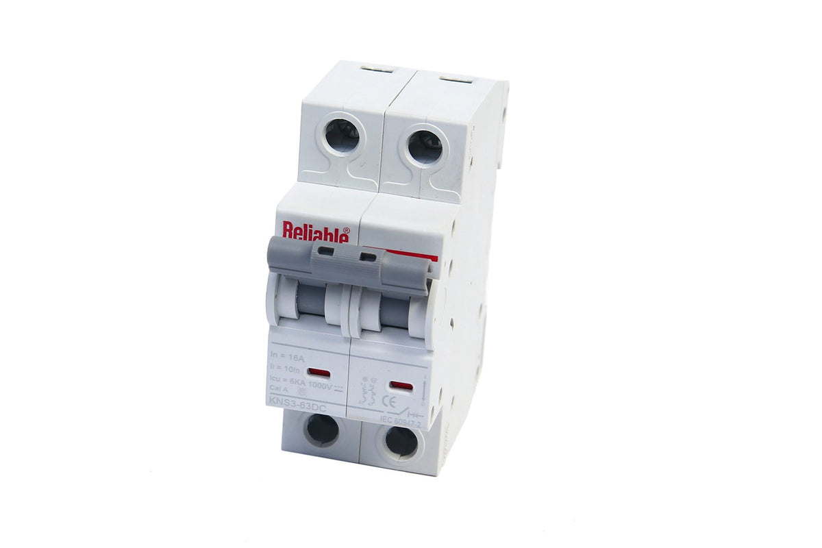 2P DC MCB 1000V, 16A, Direct Current Breaker Reliable Miniature Circuit Breaker For Solar PV System By Reliable Electric