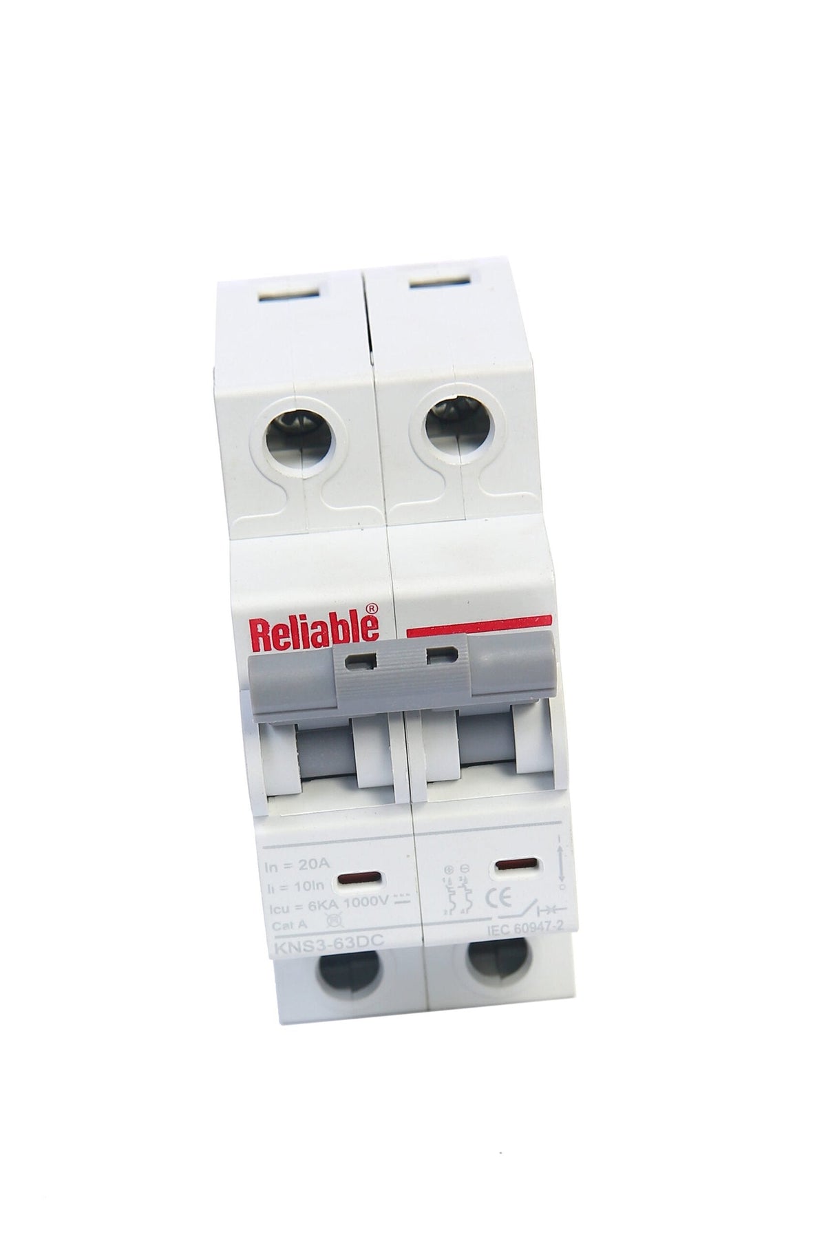 2P DC MCB 1000V, 20A, Direct Current Breaker Reliable Miniature Circuit Breaker For Solar PV System By Reliable Electric