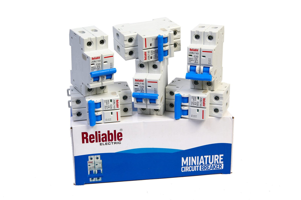 2P DC MCB 500V, 20A, Direct Current Breaker Reliable Miniature Circuit Breaker For Solar PV System By Reliable Electric