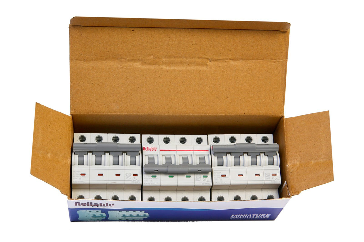 4P 32A AC, Reliable Breaker MCB, C type, 230/400V~ 50HZ/60HZ Miniature Circuit Breaker By Reliable Electric