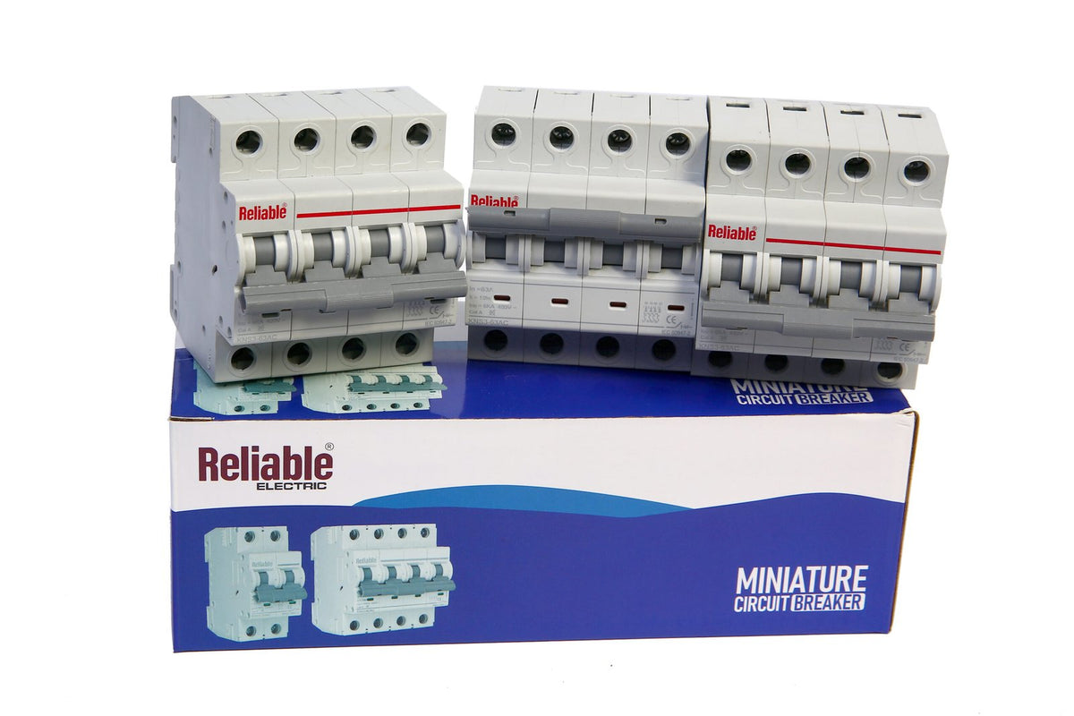4P 63A AC, Reliable Breaker MCB, C type, 230/400V~ 50HZ/60HZ Miniature Circuit Breaker By Reliable Electric