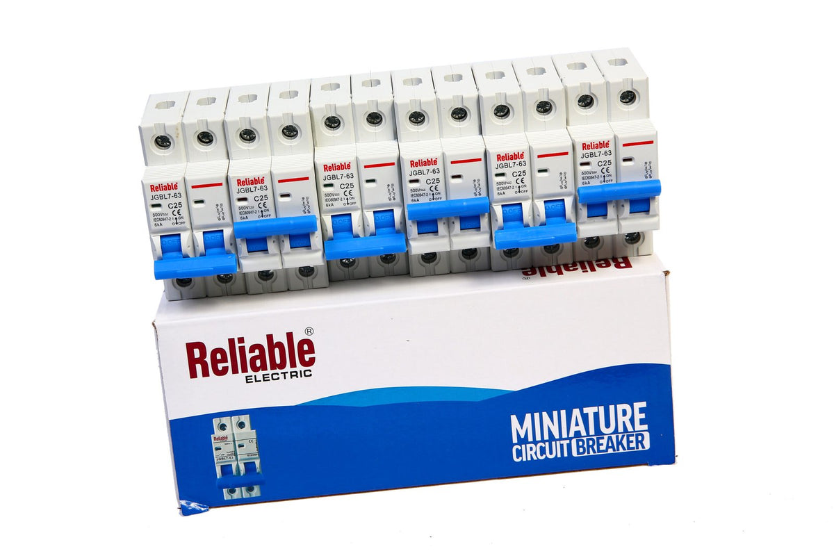 2P DC MCB 500V, 25A, Direct Current Breaker Reliable Miniature Circuit Breaker For Solar PV System By Reliable Electric