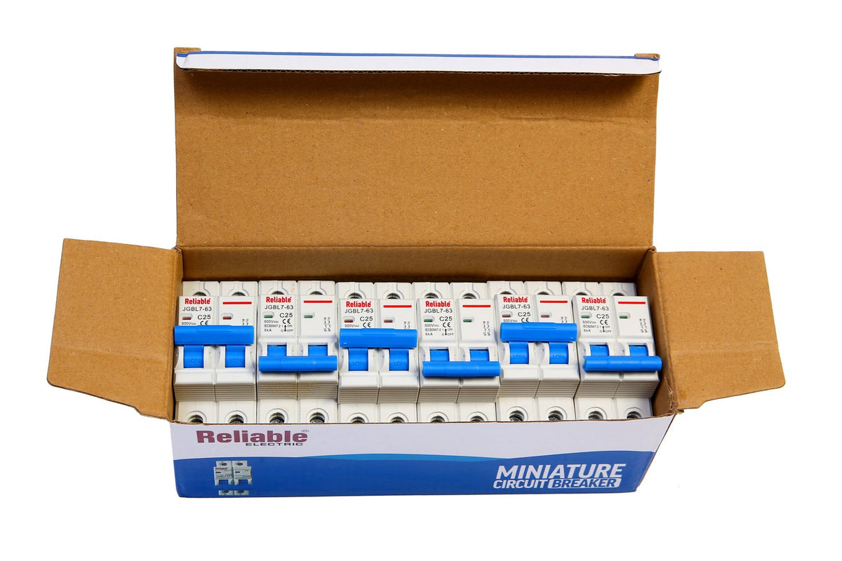 2P DC MCB 500V, 25A, Direct Current Breaker Reliable Miniature Circuit Breaker For Solar PV System By Reliable Electric
