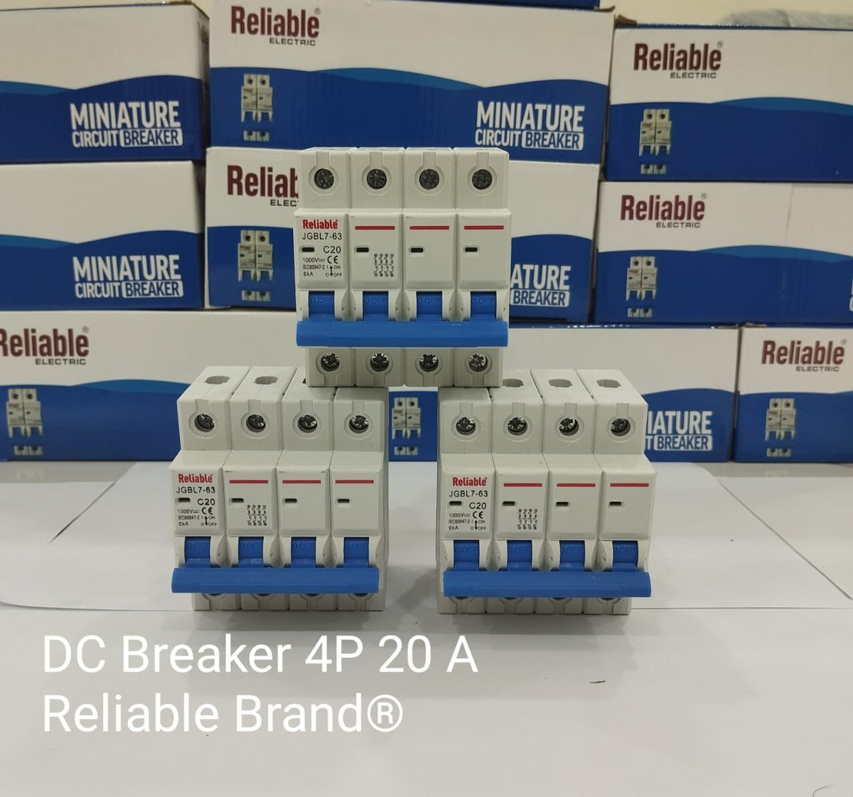 4P 20A DC 1000V, MCB, Direct Current Breaker Reliable, Miniature Circuit Breaker For Solar PV System By Reliable Electric
