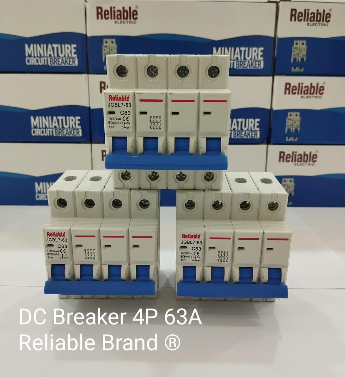 4P 63A, DC 1000V, MCB, Direct Current Breaker Reliable, Miniature Circuit Breaker For Solar PV System By Reliable Electric