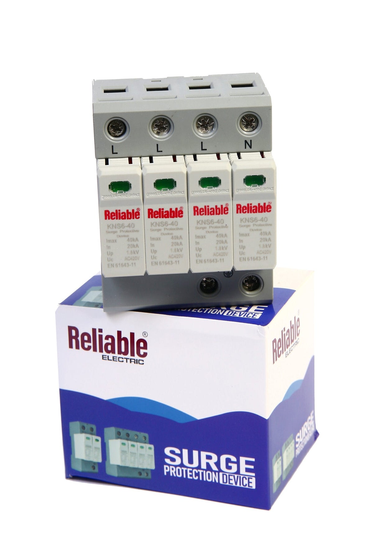 AC SPD 4P, 3P+N 10KA, 20KA, 40KA,60KA upto 440V, Reliable, House Surge Protector, Protective Low-voltage Arrester Device By R