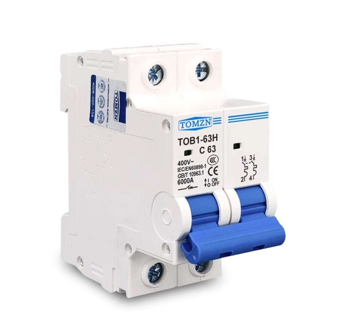 Tomzn 2P AC C Type MCB Circuit Breaker