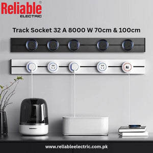 3 Pin Adapter 13A For 100CM and 70 CM Track Socket Kitchen Wall Outlet, 8000 Watt Universal Standard Round Removable Adapter 