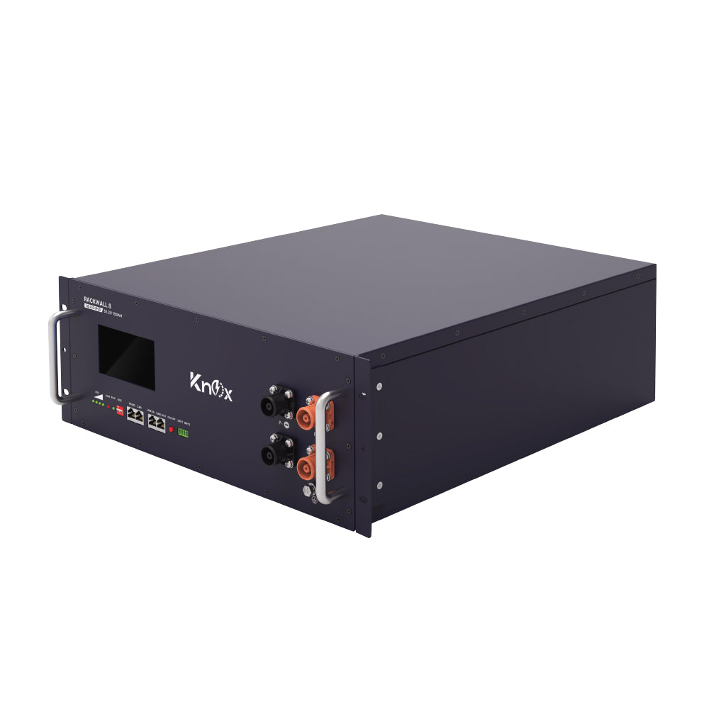 Knox Rack Wall 8 - 51.2V 150AH IP20 Touch LCD Display Lithium-Ion Battery – 7.68kWh Wall-Mounted & Rack-Mount Design Energy Storage Solution