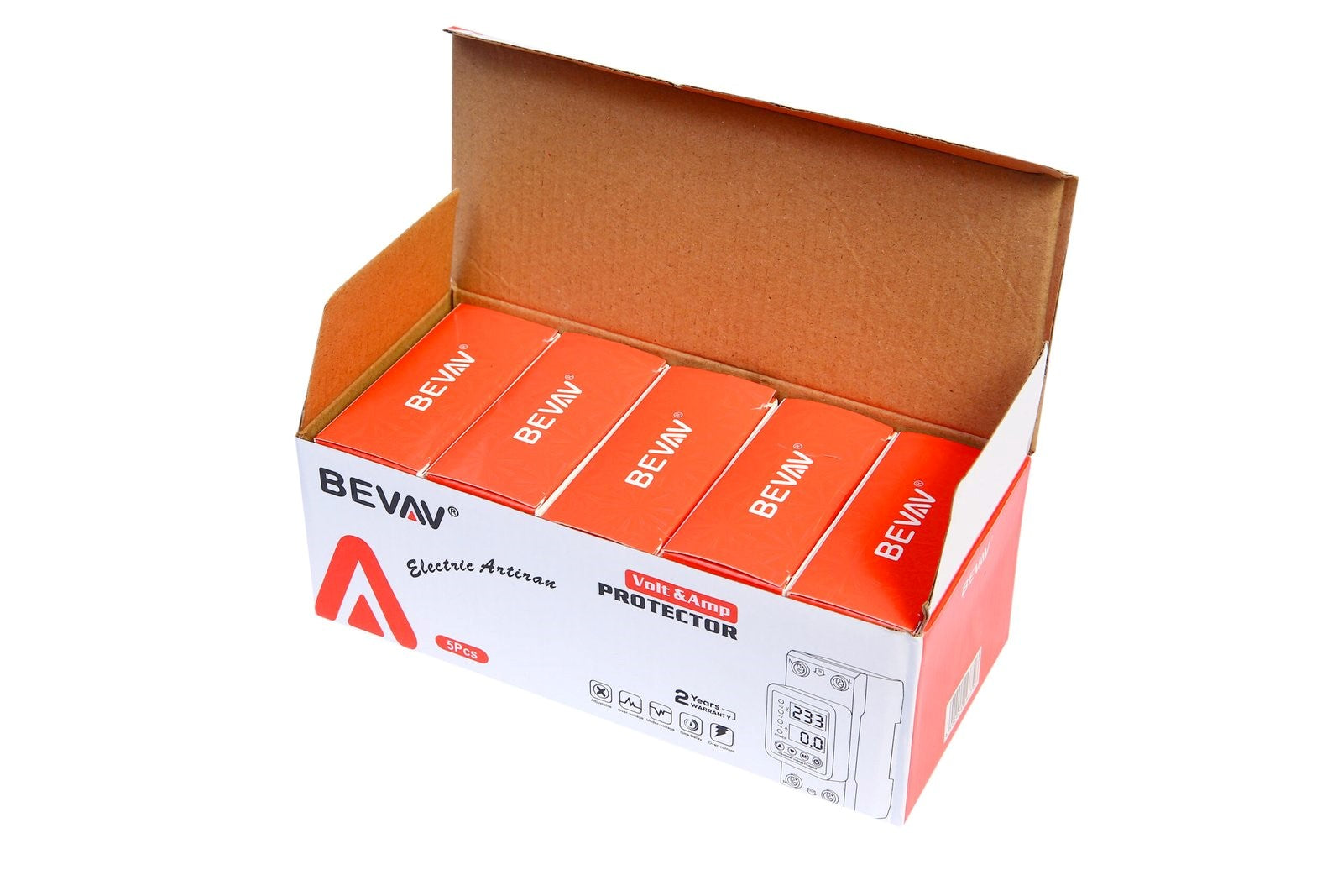 2P VA 80A, VA Control Device, BEVAV Din rail, adjustable Over Under Voltage, current limit protection, Relay, VA Protector 2P