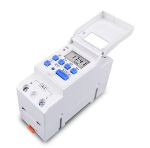 2 Wire Weekly 7 Days Programmable Digital TIME SWITCH, Reliable, Relay Timer Control AC 220V 230V, 30A Din Rail, 2P, By Relia