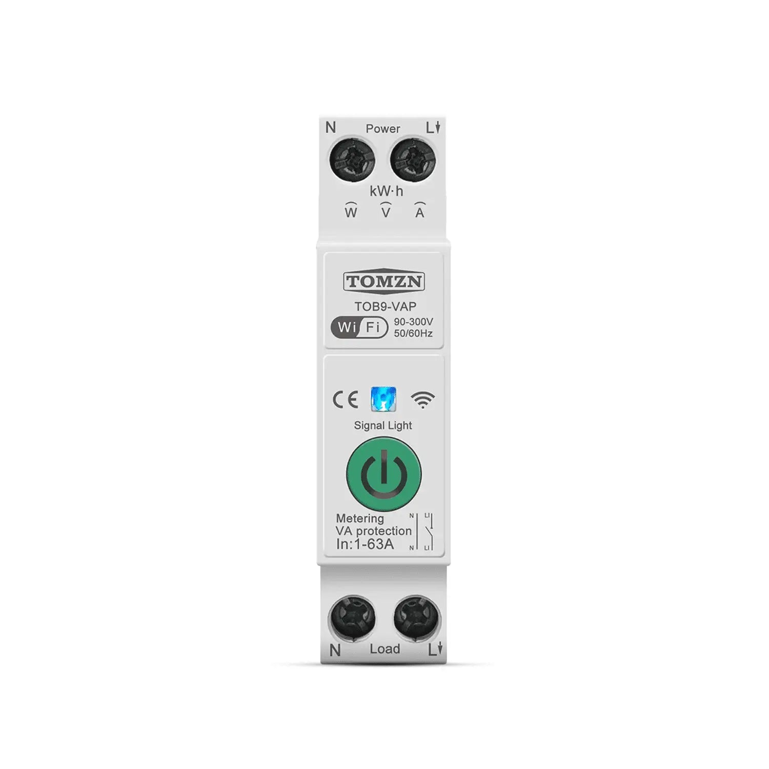 Tomzn TOB9-VAP 8in1 63A WIFI Smart Switch with Monitoring and Protection